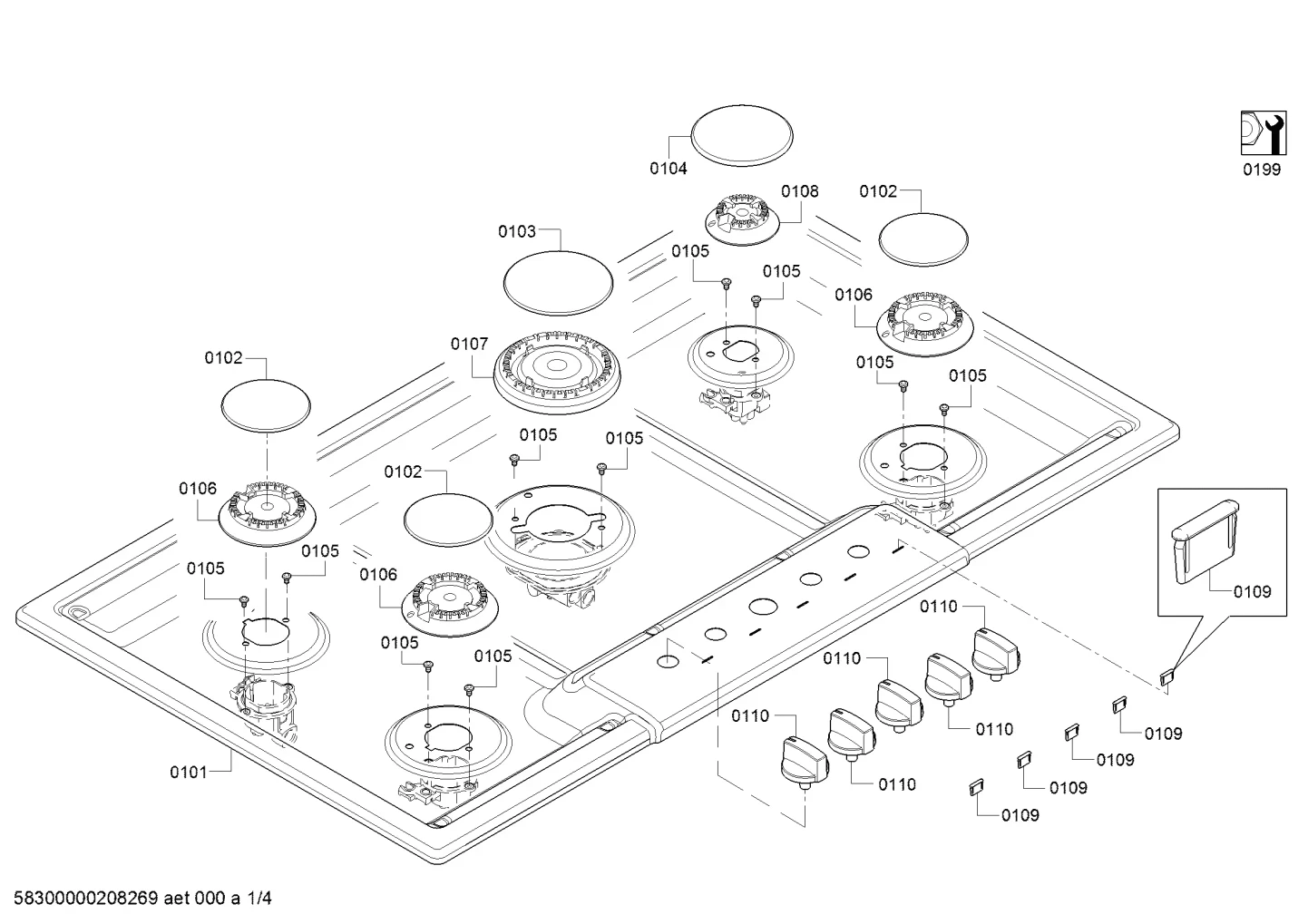 Maintop Assembly, 36", NGMP656UC