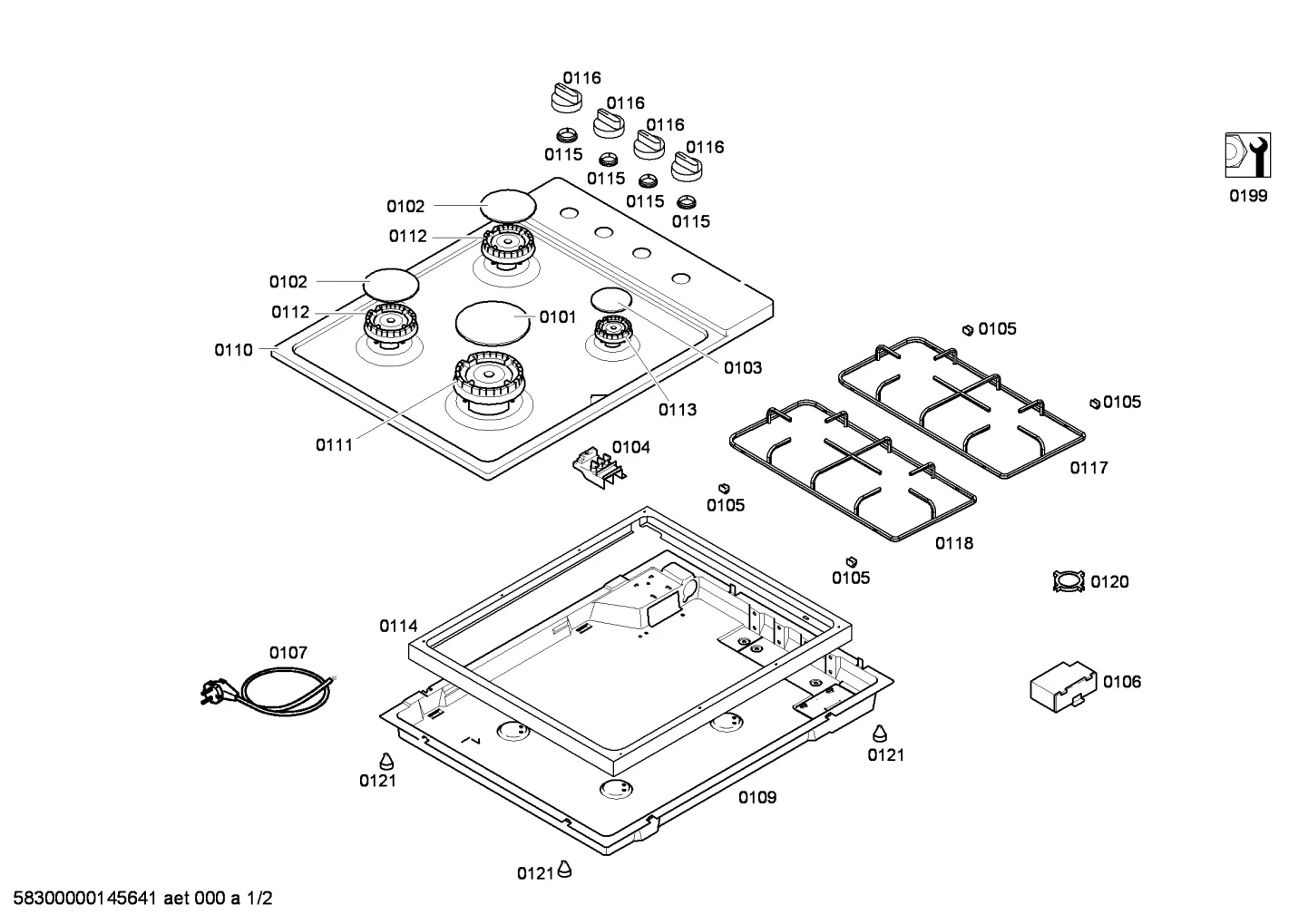 Seals & Gaskets, shelves trays (0115-0199)