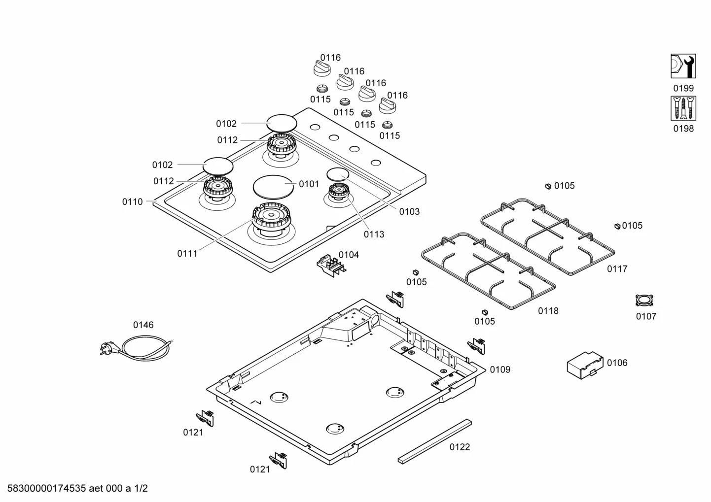 shelves trays, Seals & Gaskets (0107-0199)