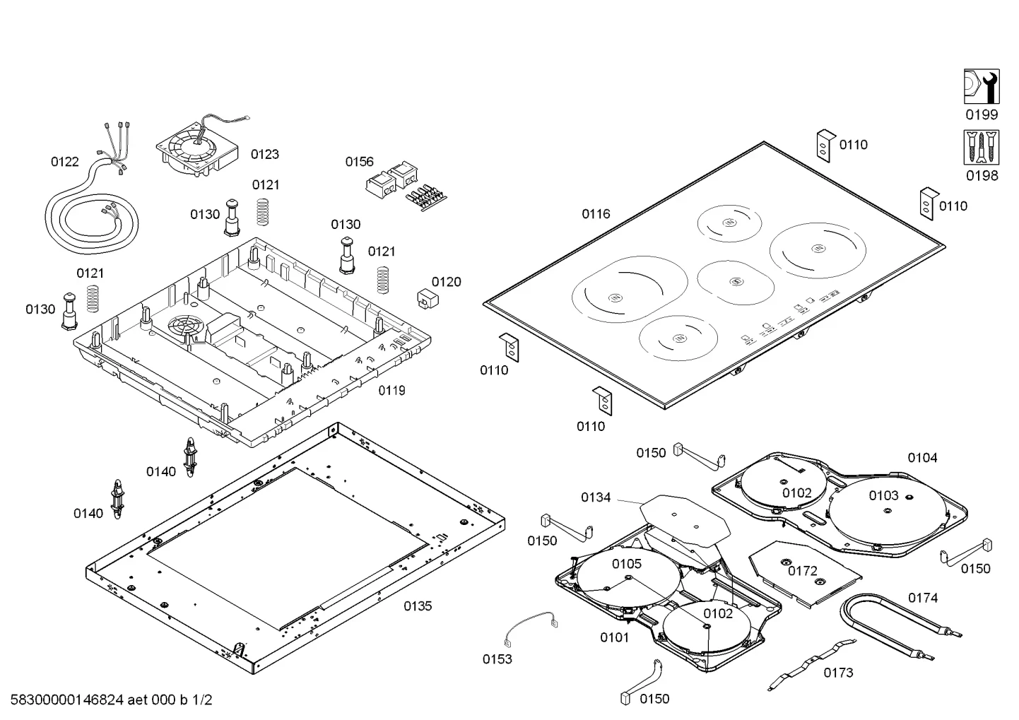 Door & Housing, Screws (0102-0199)