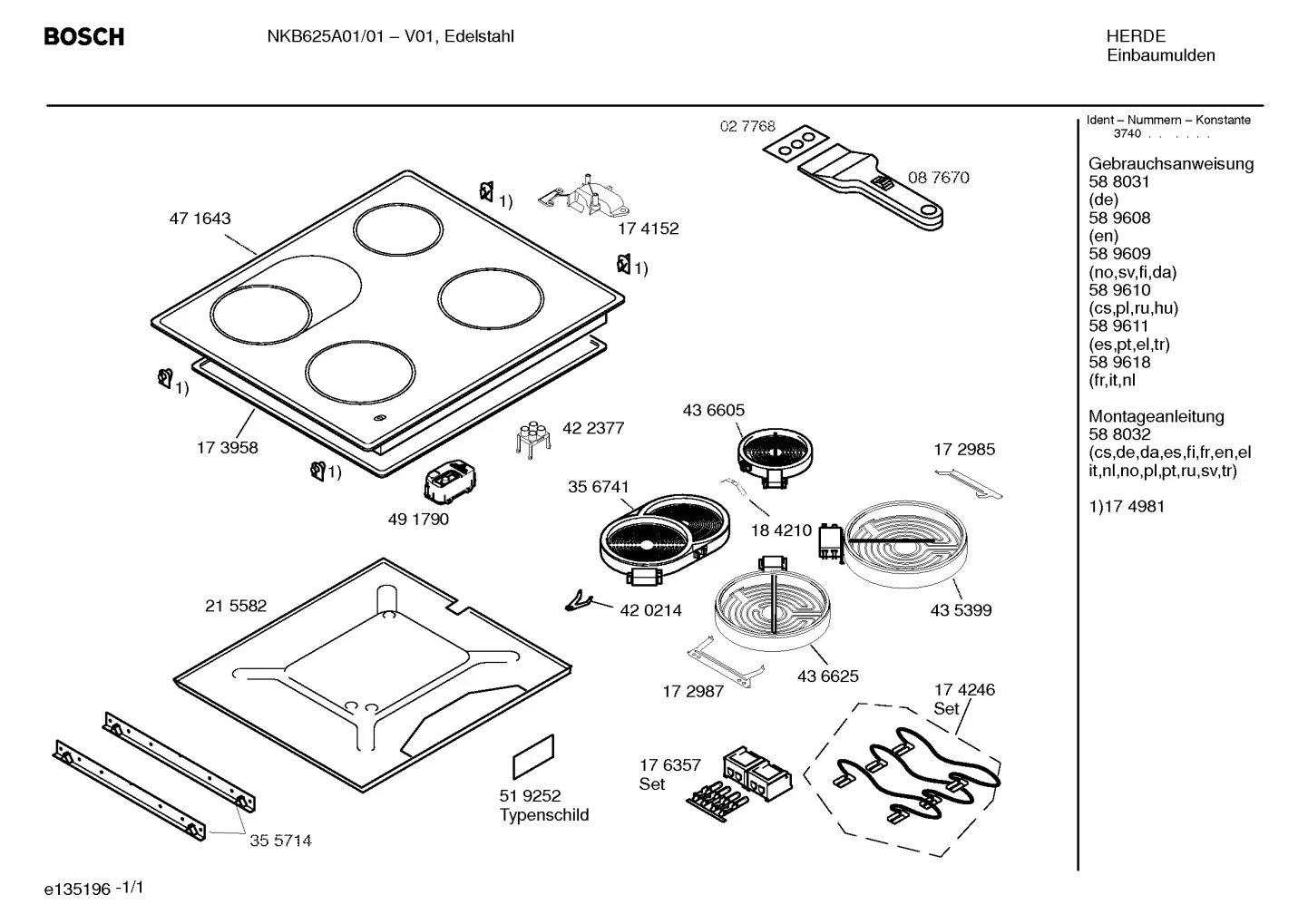 Mounting & Fixing, Seals & Gaskets (0031-0180)