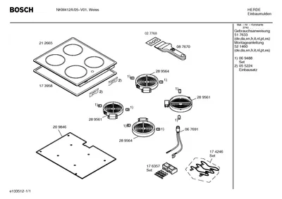 Seals & Gaskets, hotplates (0002-0012)