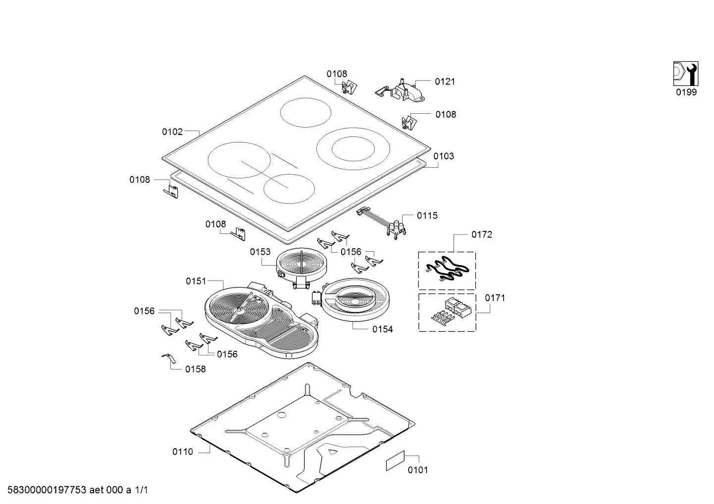 Mounting & Fixing, hotplates (0101-0199)