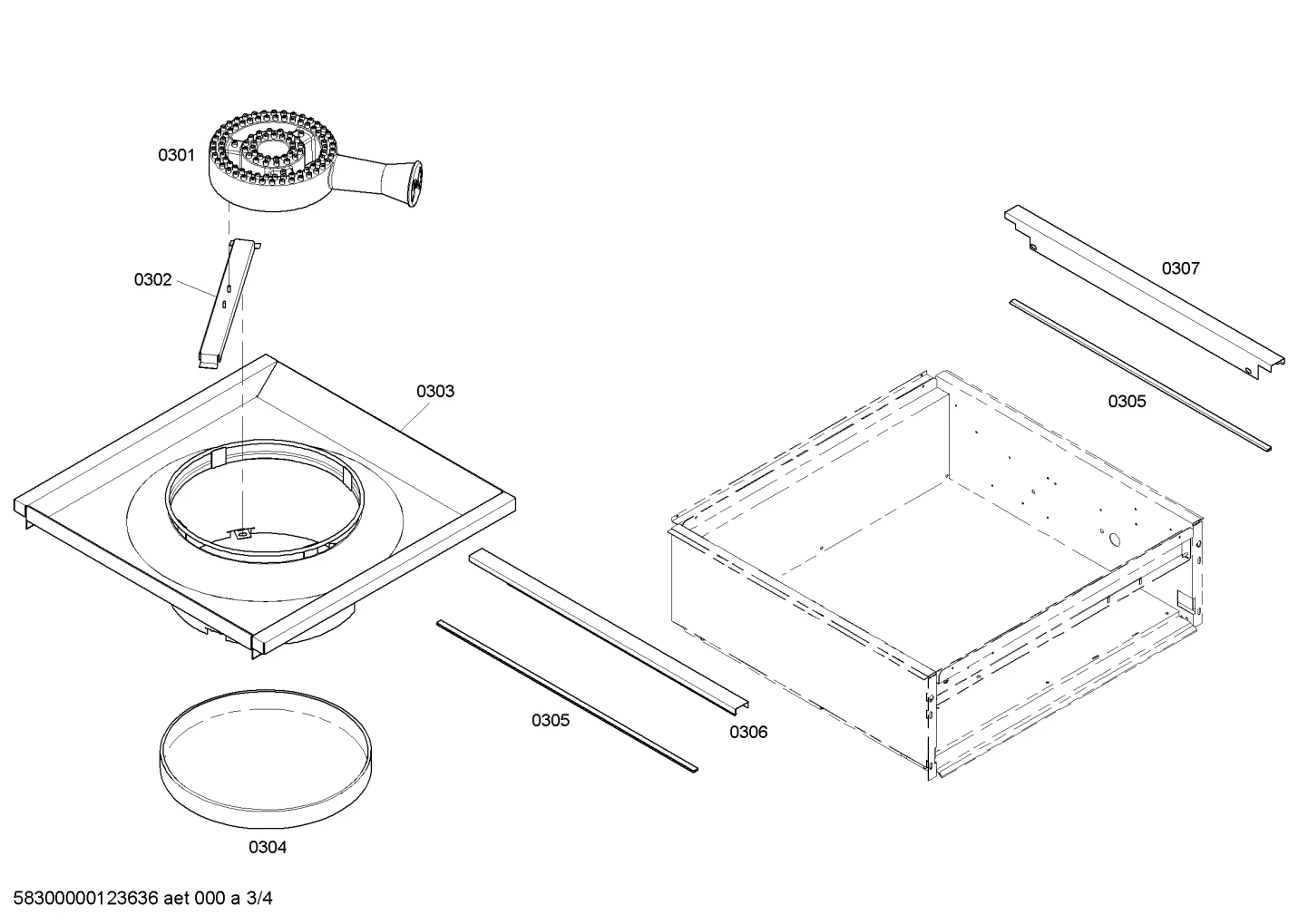 Panel Side 01: Trim, Side Counter RH 36"
