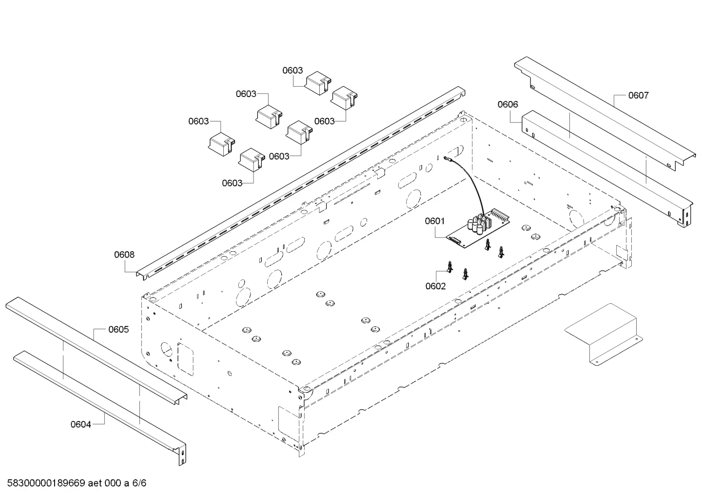 Trimplate Trim, Side, Cooktop, RT 48, Unwelded
