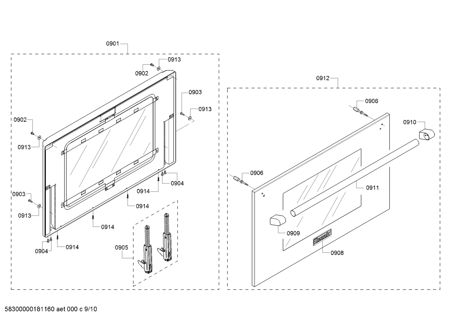 SVC Pro24 Outer Door Asm 36” DF