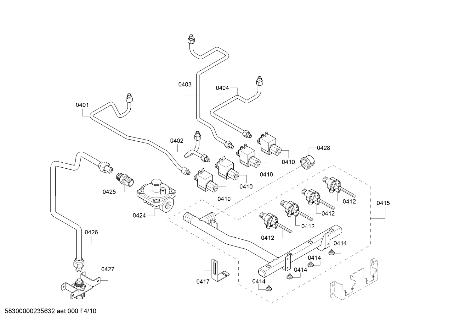 Left Manifold Assy 4pos 4XLO