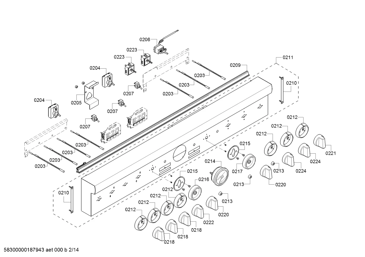 Knob, Asm, 9-Position Mode Select, Small Oven