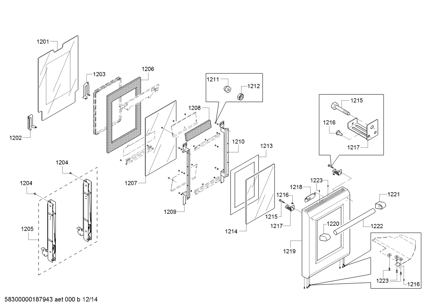 Bracket, Retainer, Hinge, Small Door