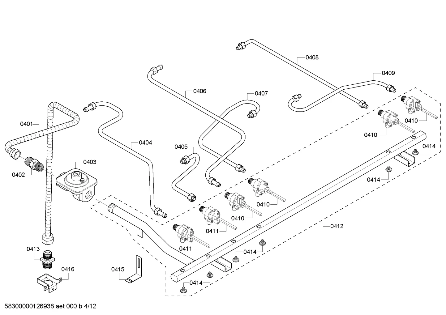 486GEH Manifold Assembly W/Vavles