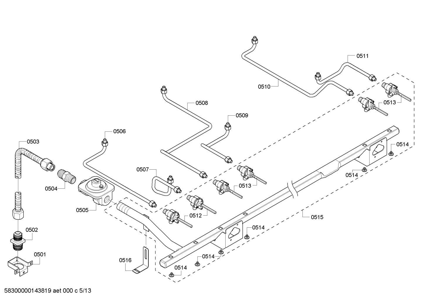 Manifold Asm W/Valves, P24 48 LG Emboss (Replaces 00683750)