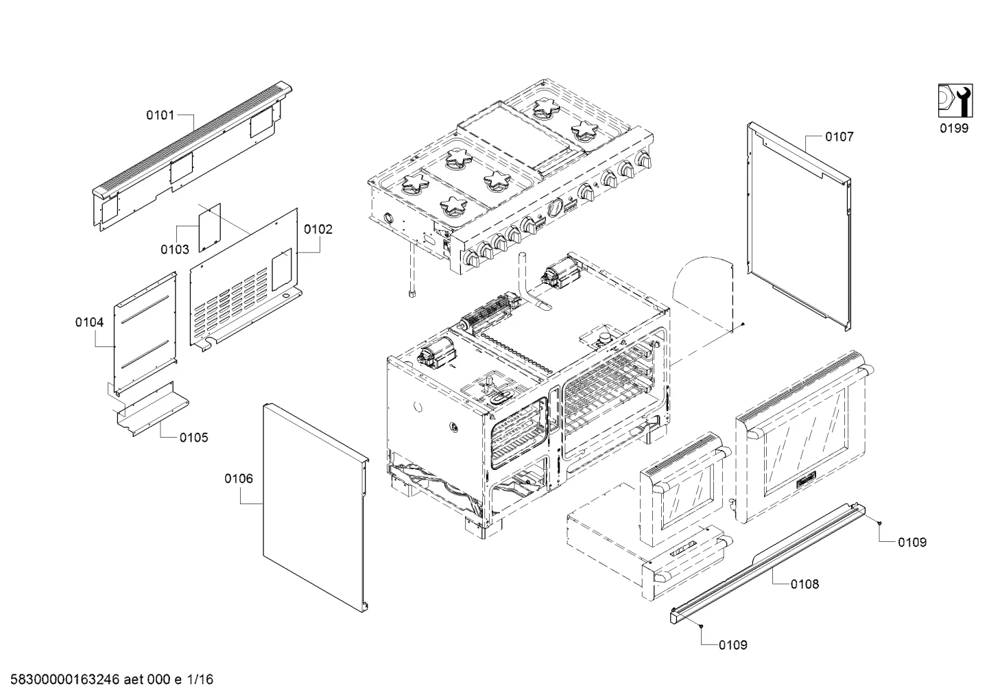 Retainer, Back, Steam Oven