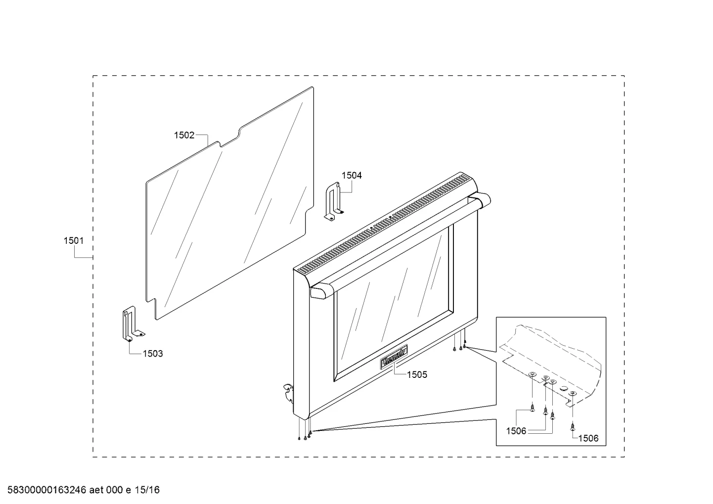 Cover (Bracket), Bottom RH, 30-Inch Large Door