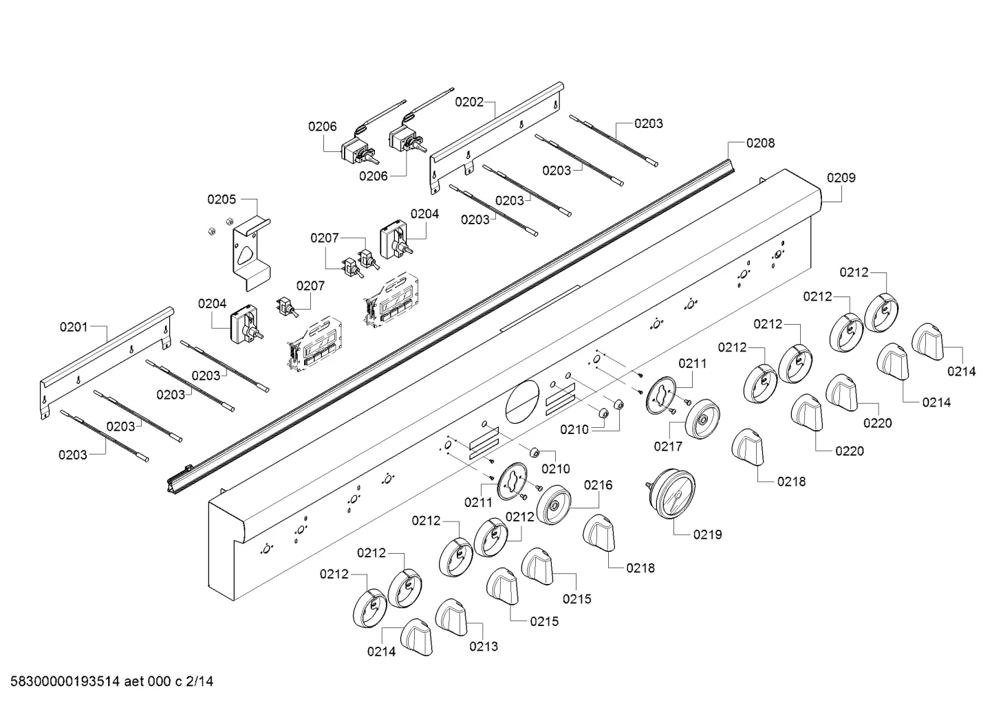 Control Panel, 60" Double, Griddle