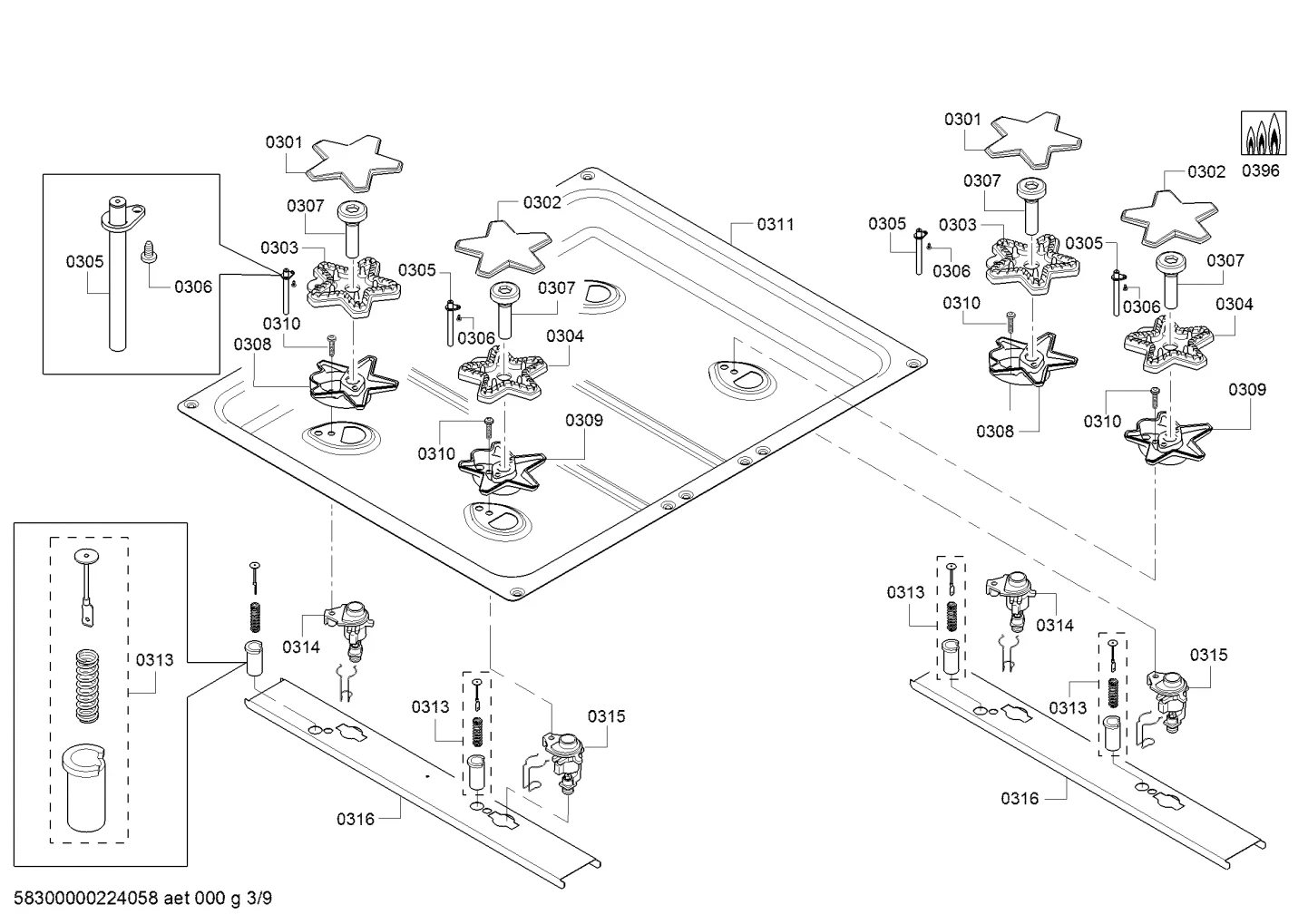 Set Of Jets LP Conversion Kit For 48" Pro Gas Range