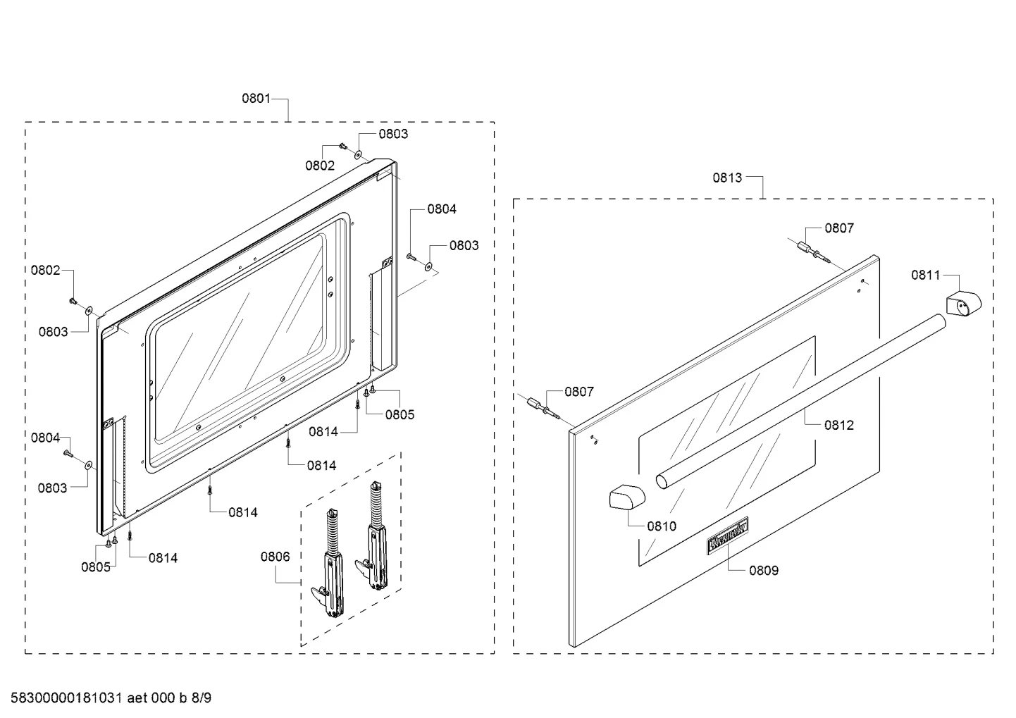 SVC Pro24 Inner Door Asm 36” Gas