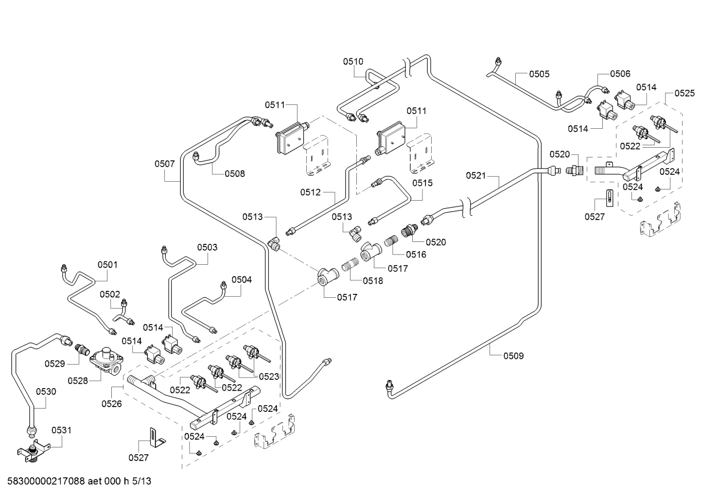 Gas Line Broil Aux P27 (Alternative)