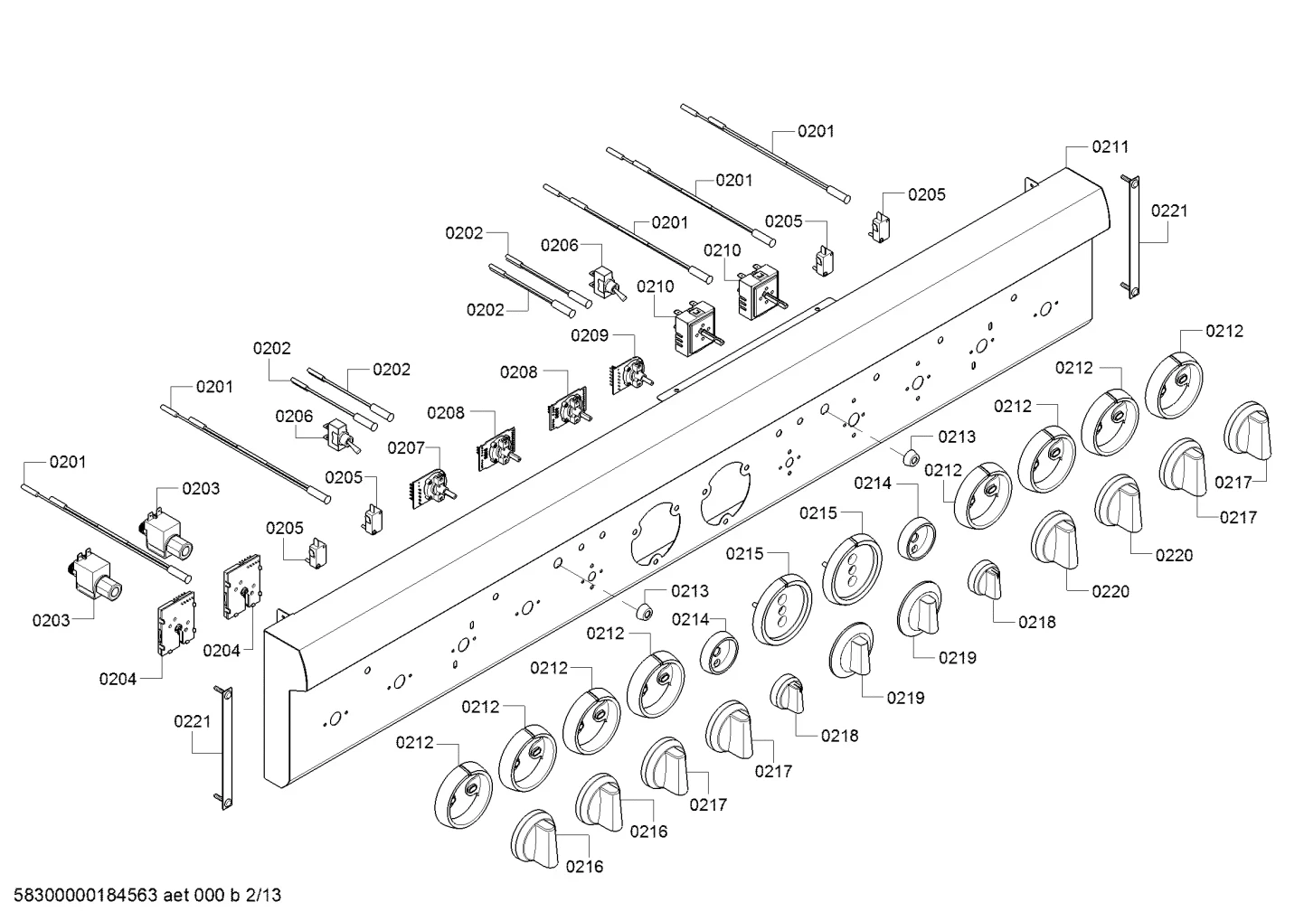 Control Panel, P24 Gas, 486L