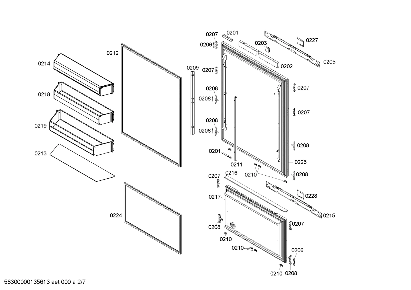 Door BM36"-Fridge