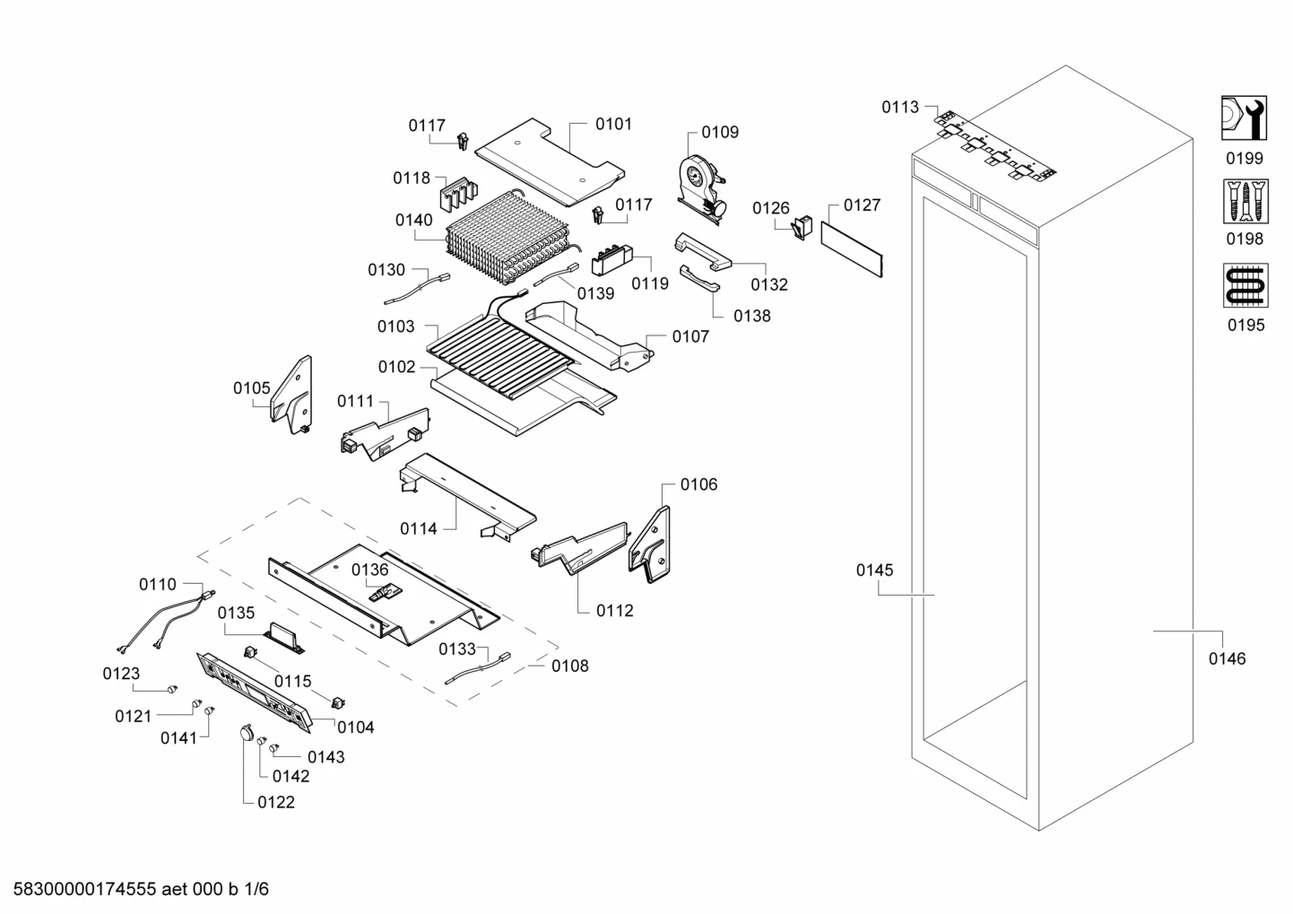 Cable Group For 24" (61 Cm) Fridge/Freezer