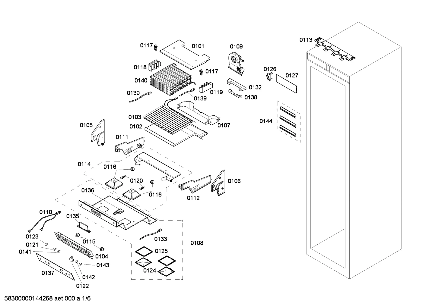 Worktop Fridge 24"-Evaporator Cover Sheet