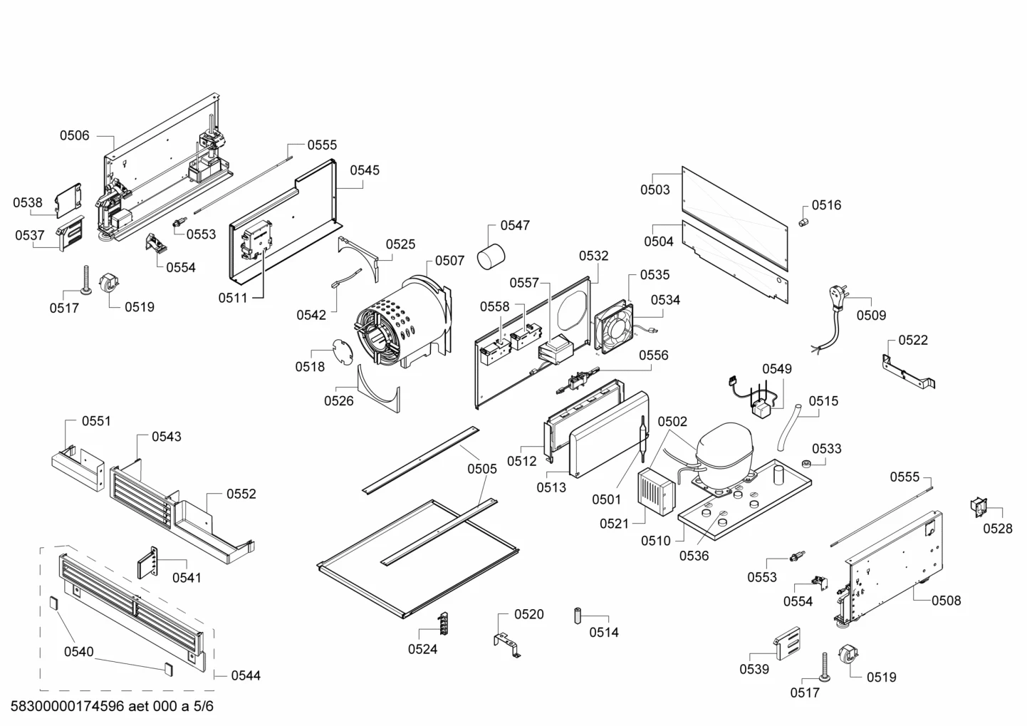Worktop Connection Terminal - 5 Pol