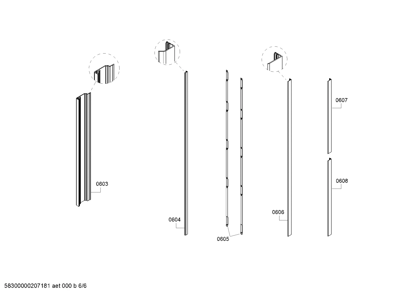Installation Part - Lateral Cover For Fridge/Freezer
