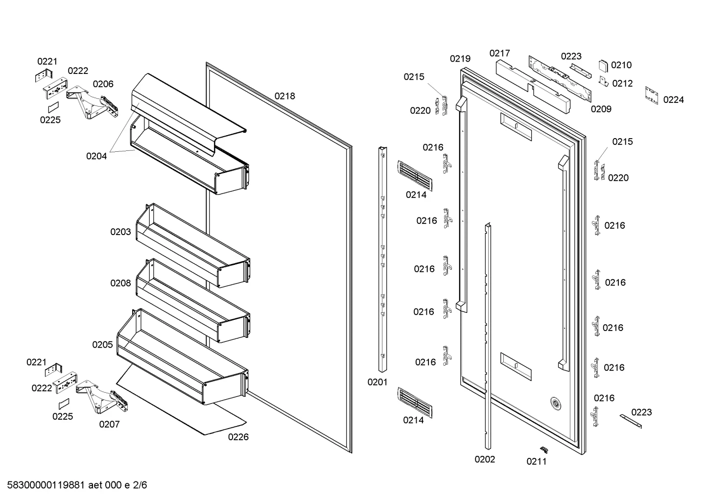 Door Fridge 30"