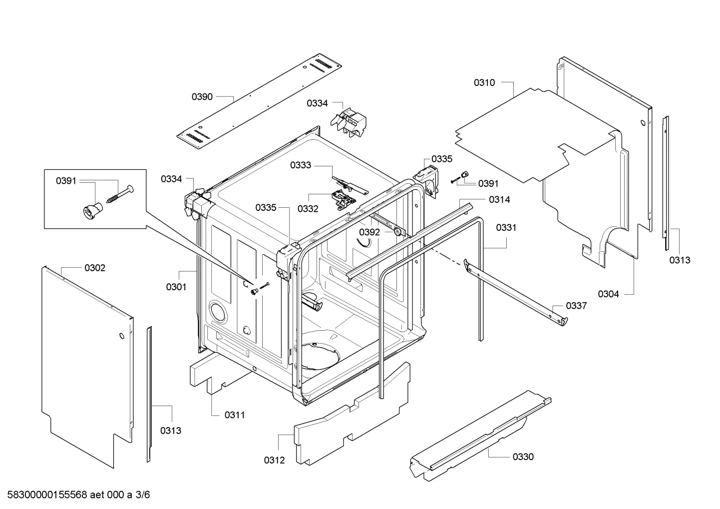 Panel Side Right, Zink, 86,5 Cm