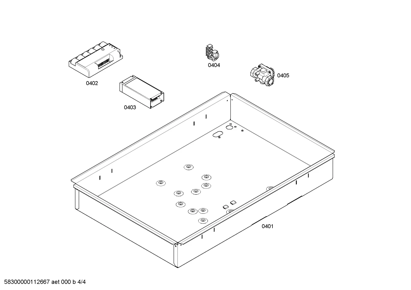 Four Burner Spark Harness (Simmer)