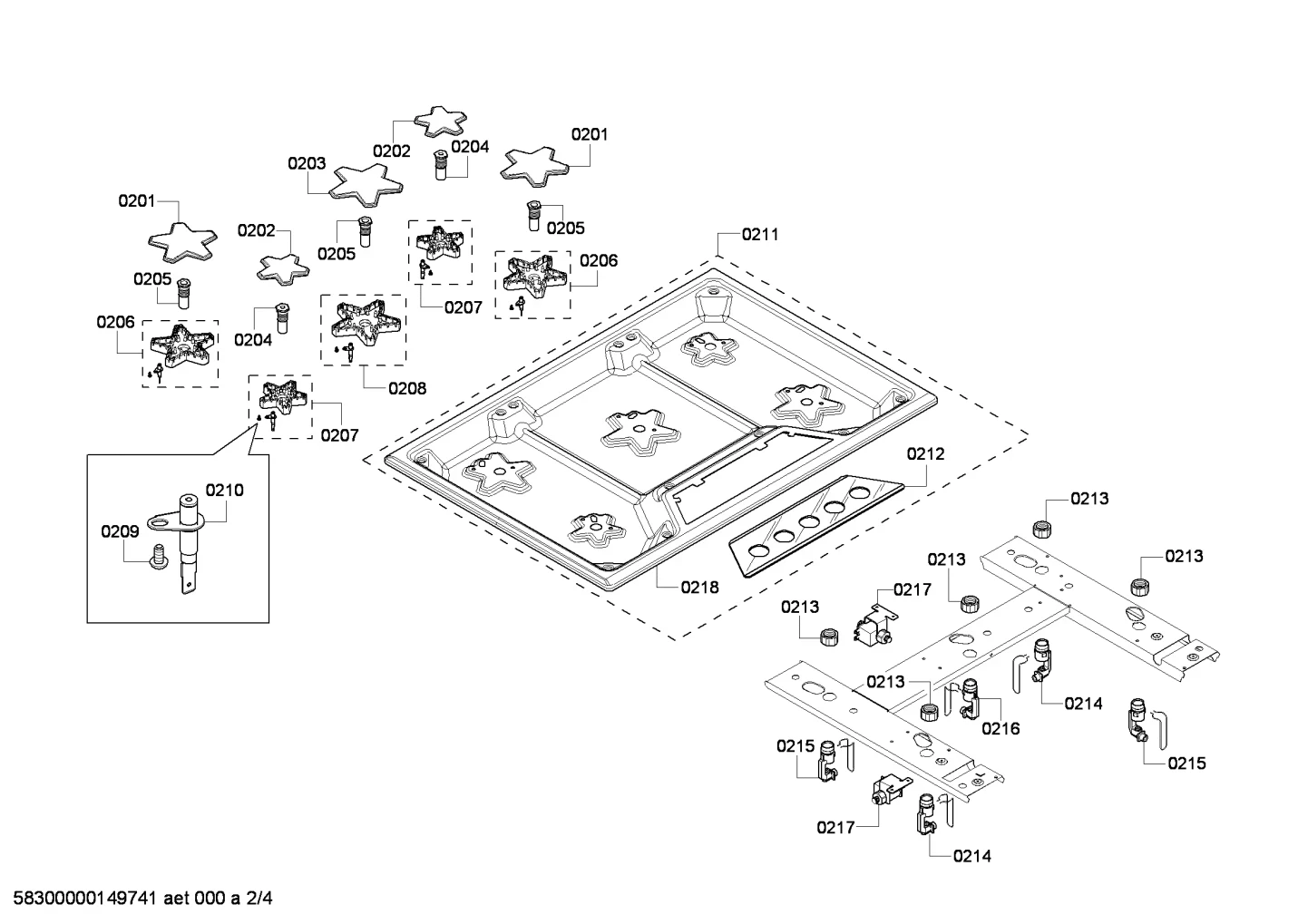 Jet Holder Assy, 17K, 1/4 Tube