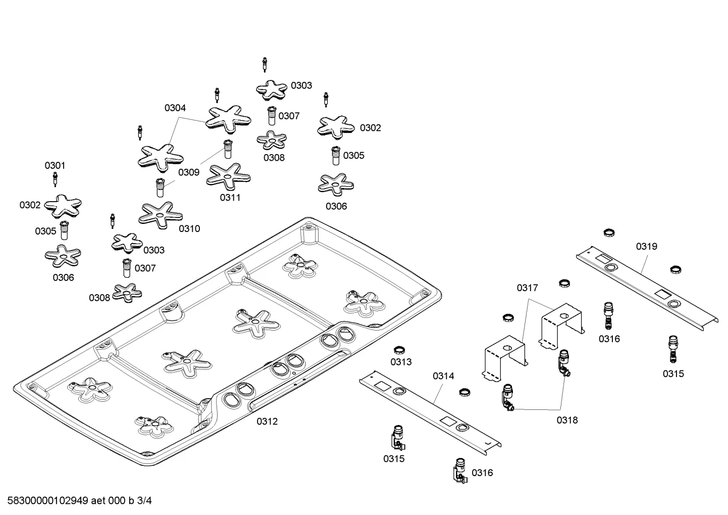 Maintop Assembly Sgs/X 456 ZW