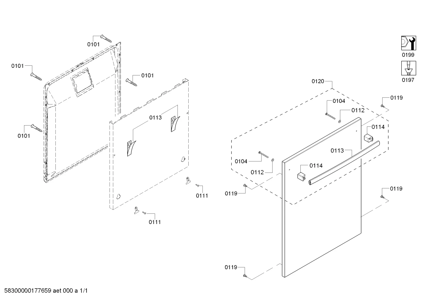 Screw Cross Recessed Pan Head, M5x50