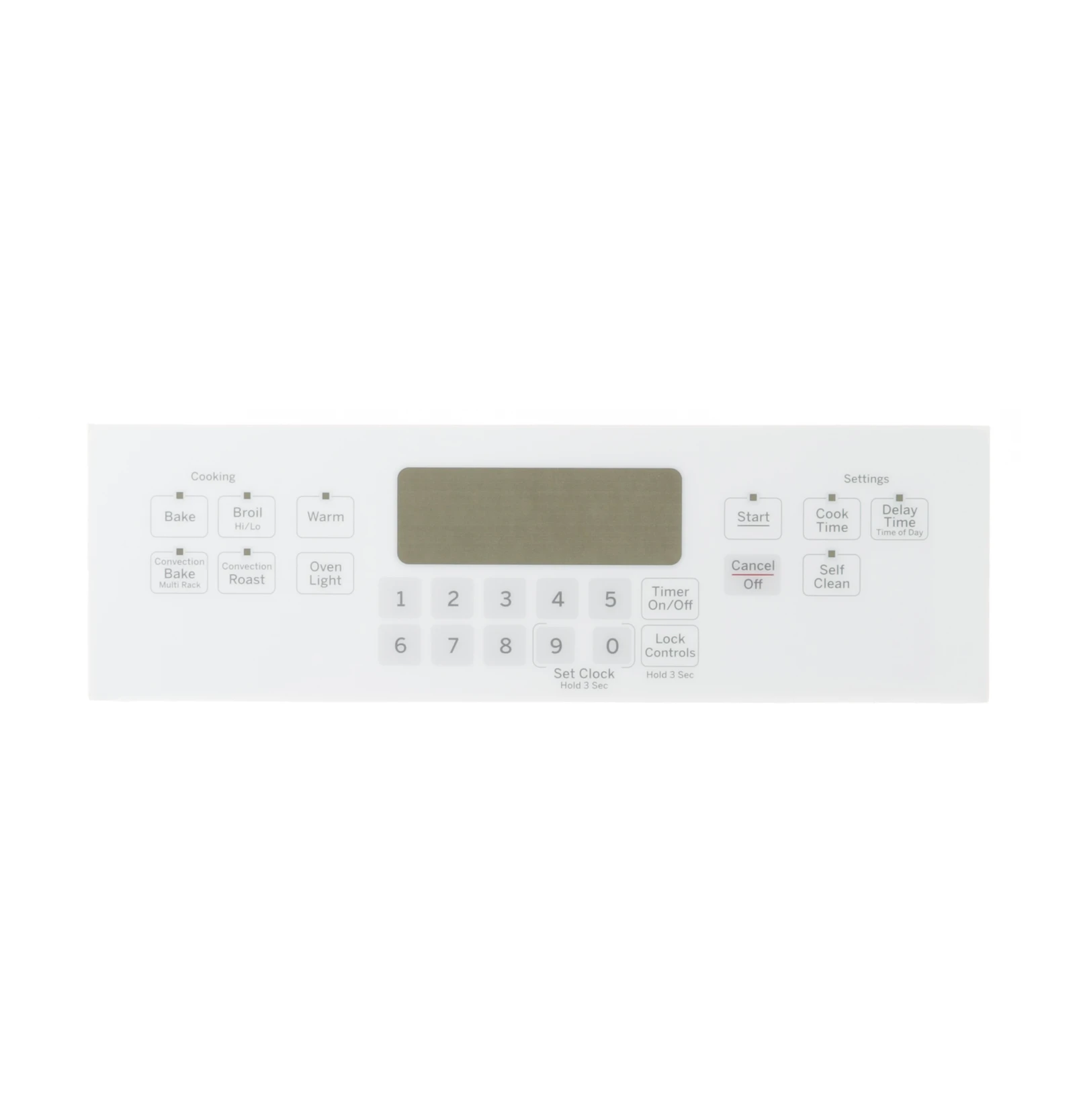 White Control Panel