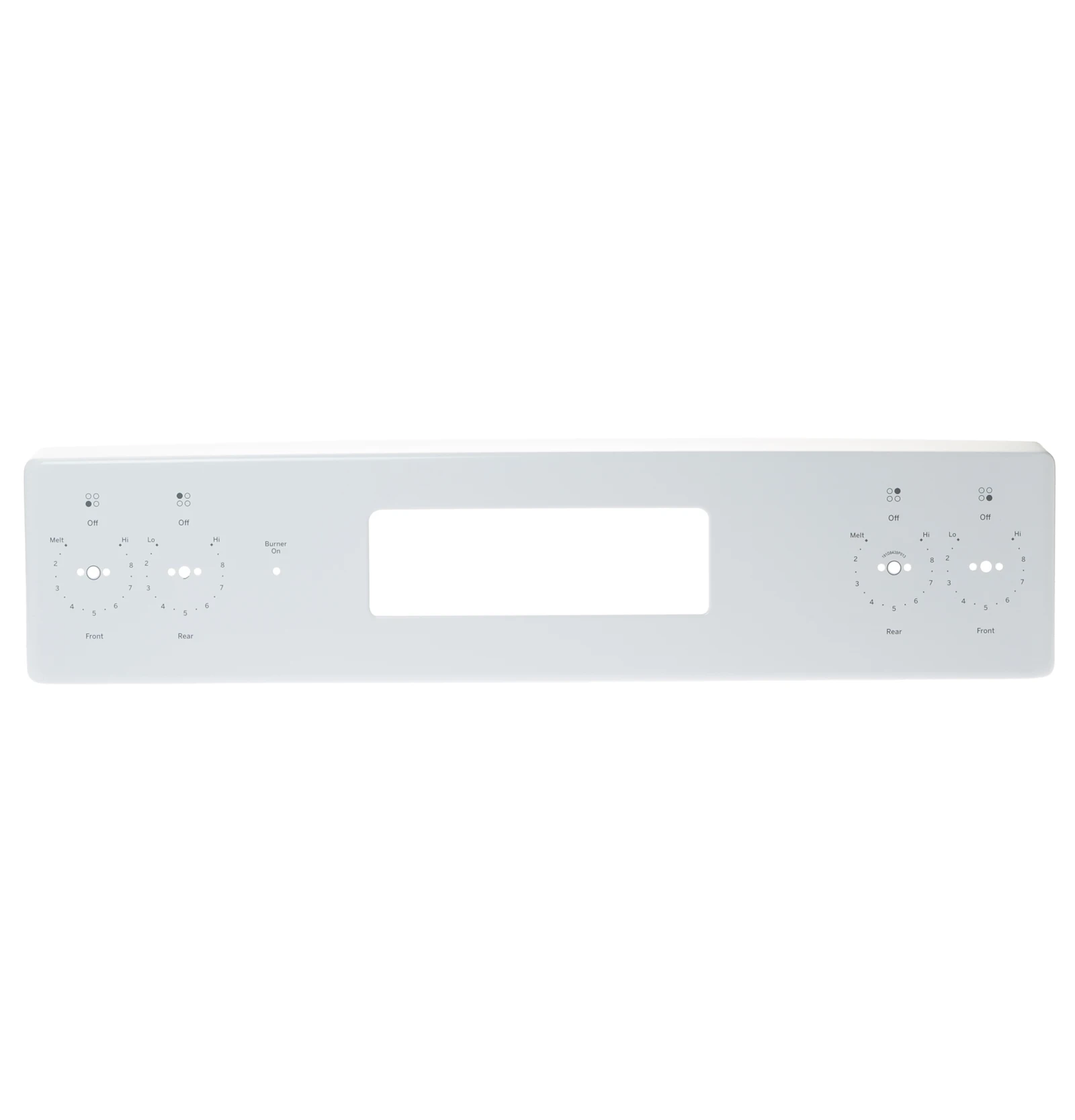 White Control Panel Trim Assembly