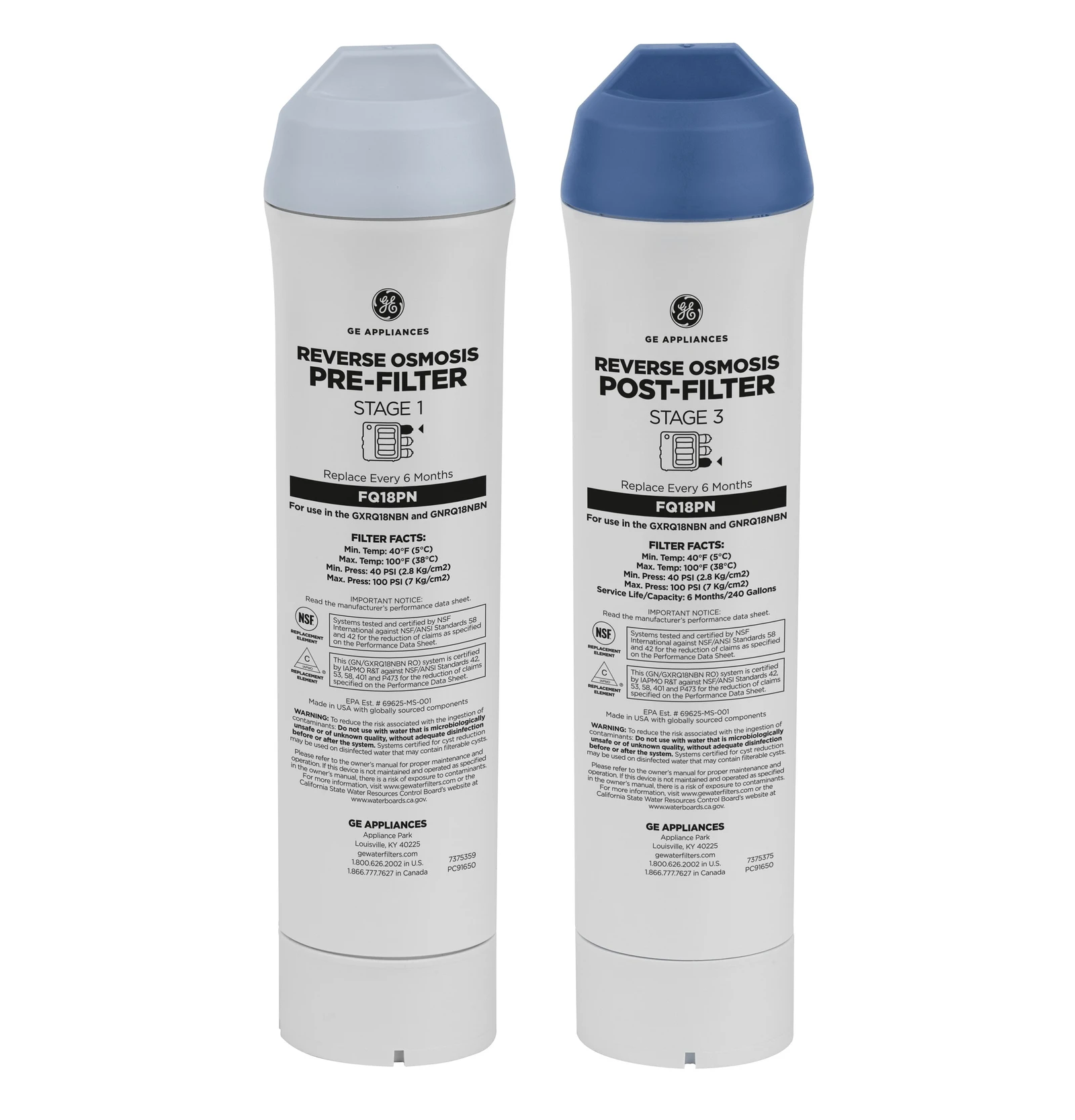 Reverse Osmosis Water Filter Set Pre and Post
