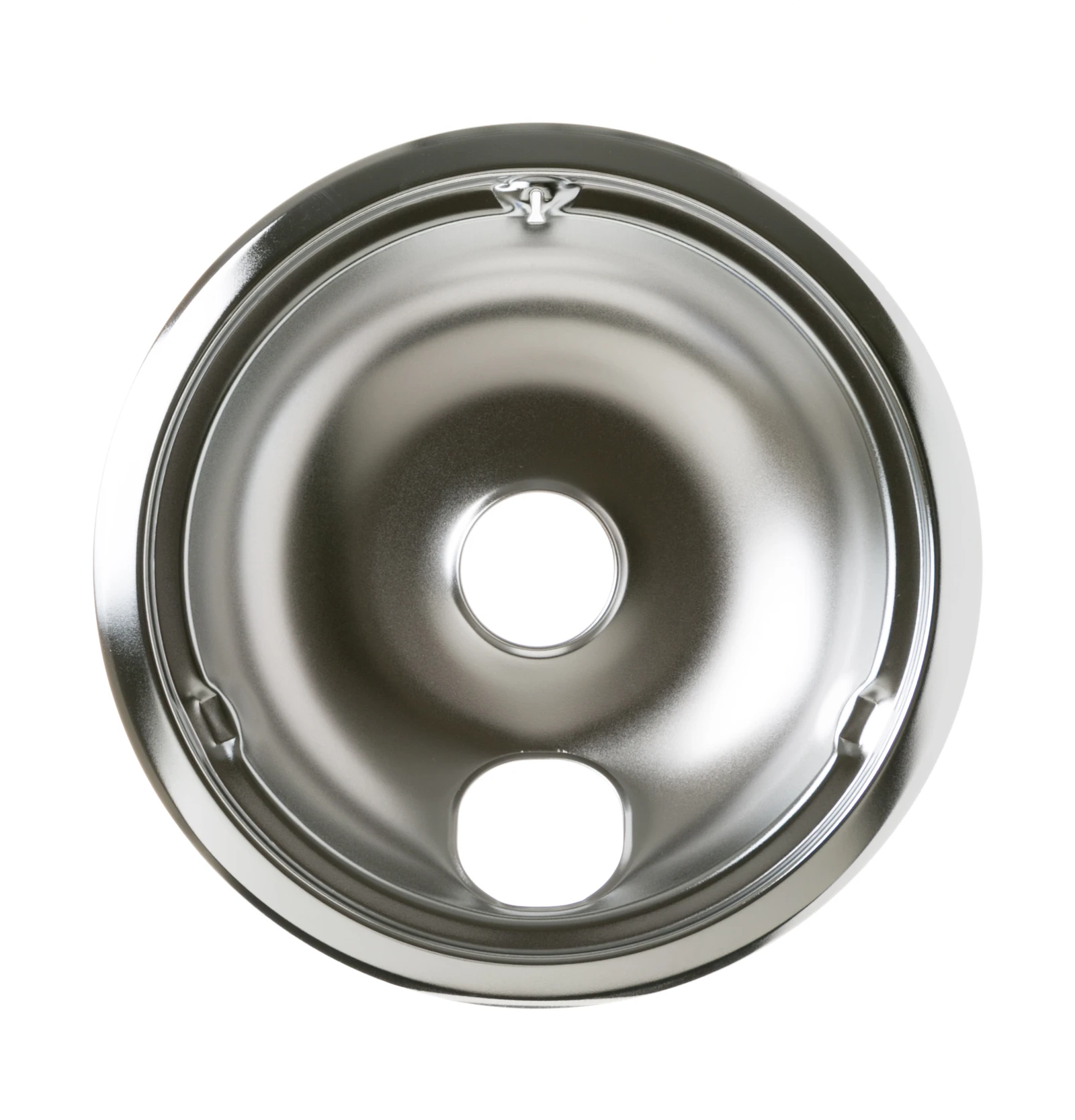 8" Chrome Drip Bowl with 2 Indents