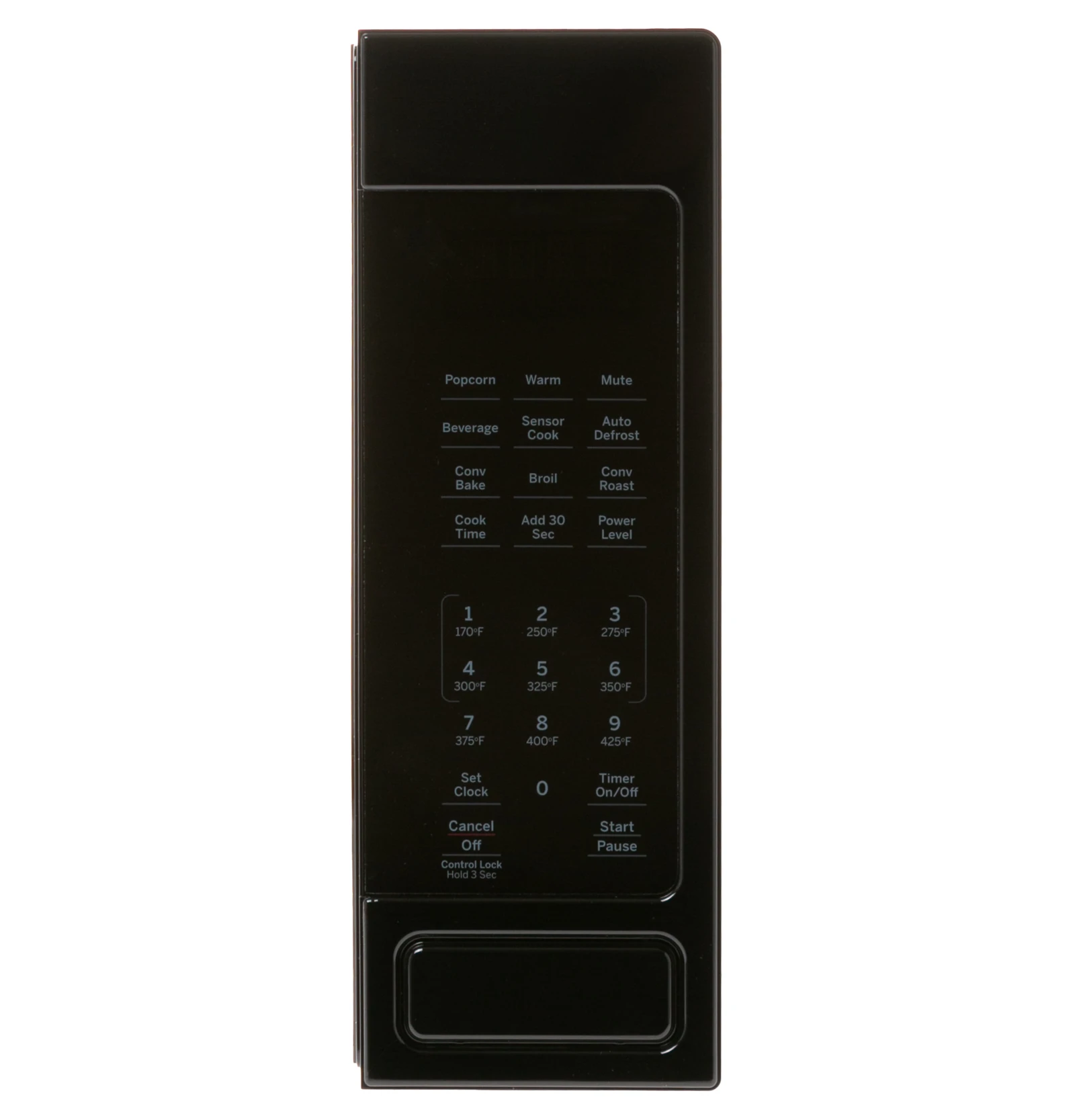 Control Panel Assembly Black