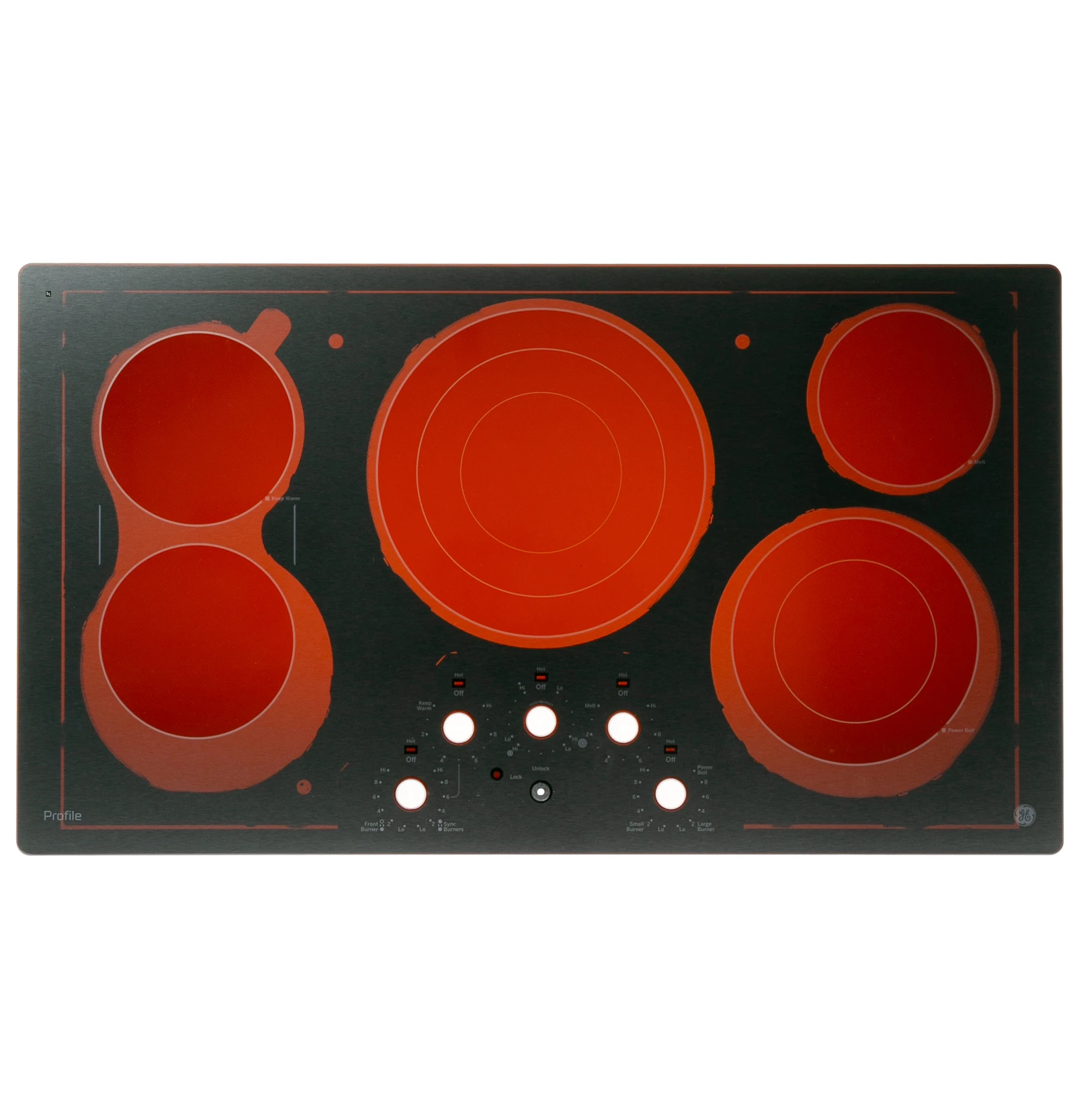 Black Stainless Steel Maintop Glass