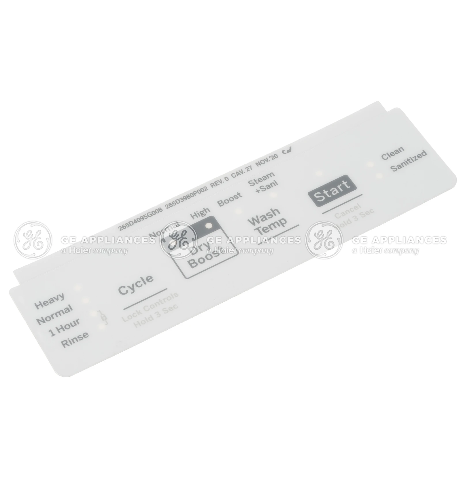 White Control Panel Overlay