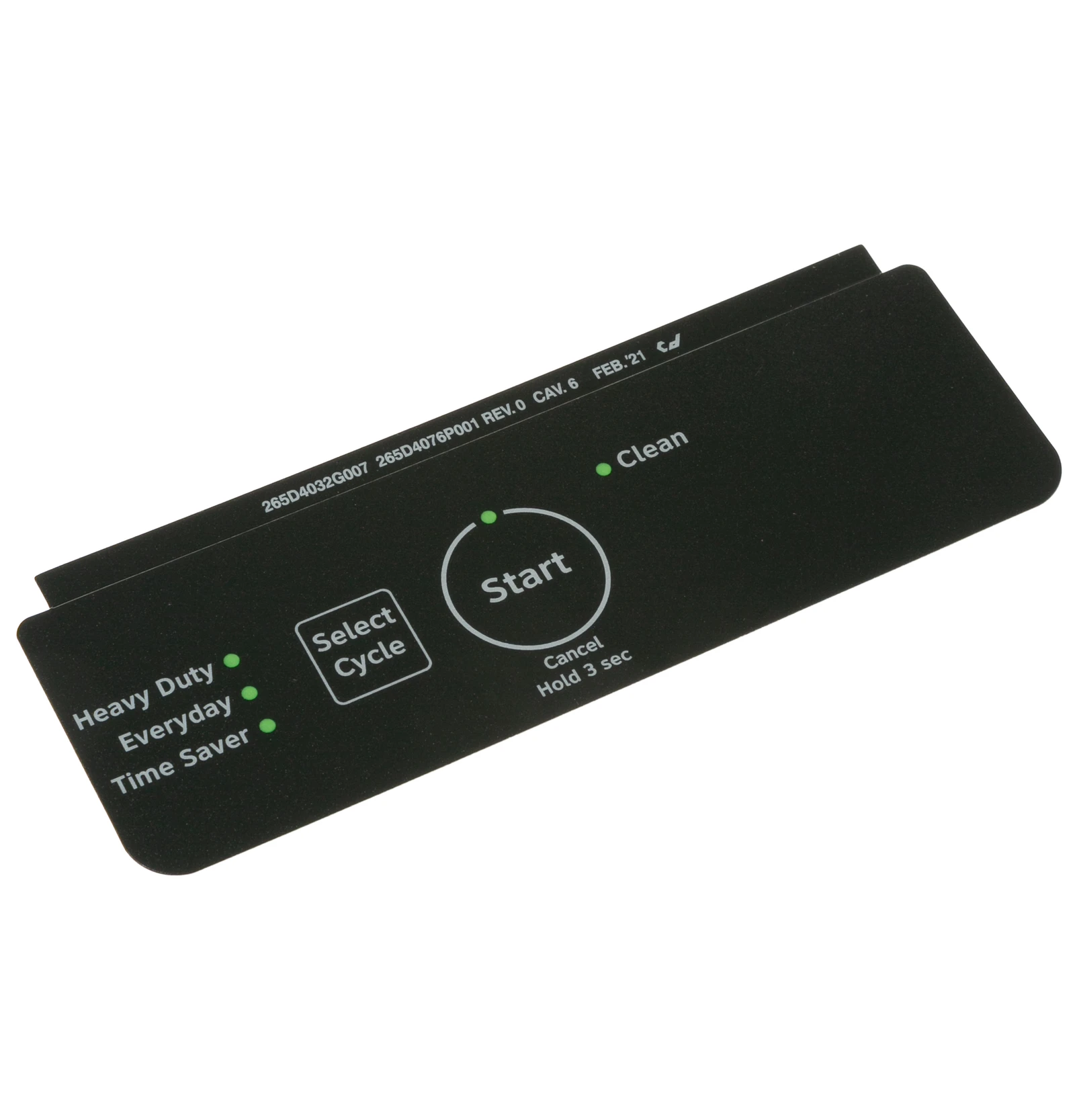 Control Panel Overlay Black