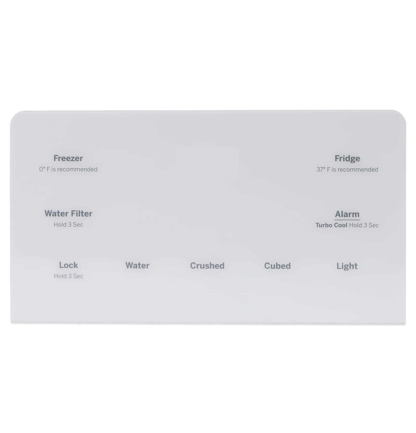 White Control Display Assembly