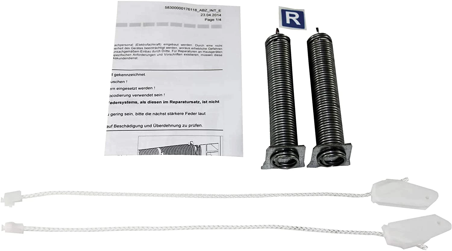 Repair Set-Spring Red, 2 Springs + 2 Cords