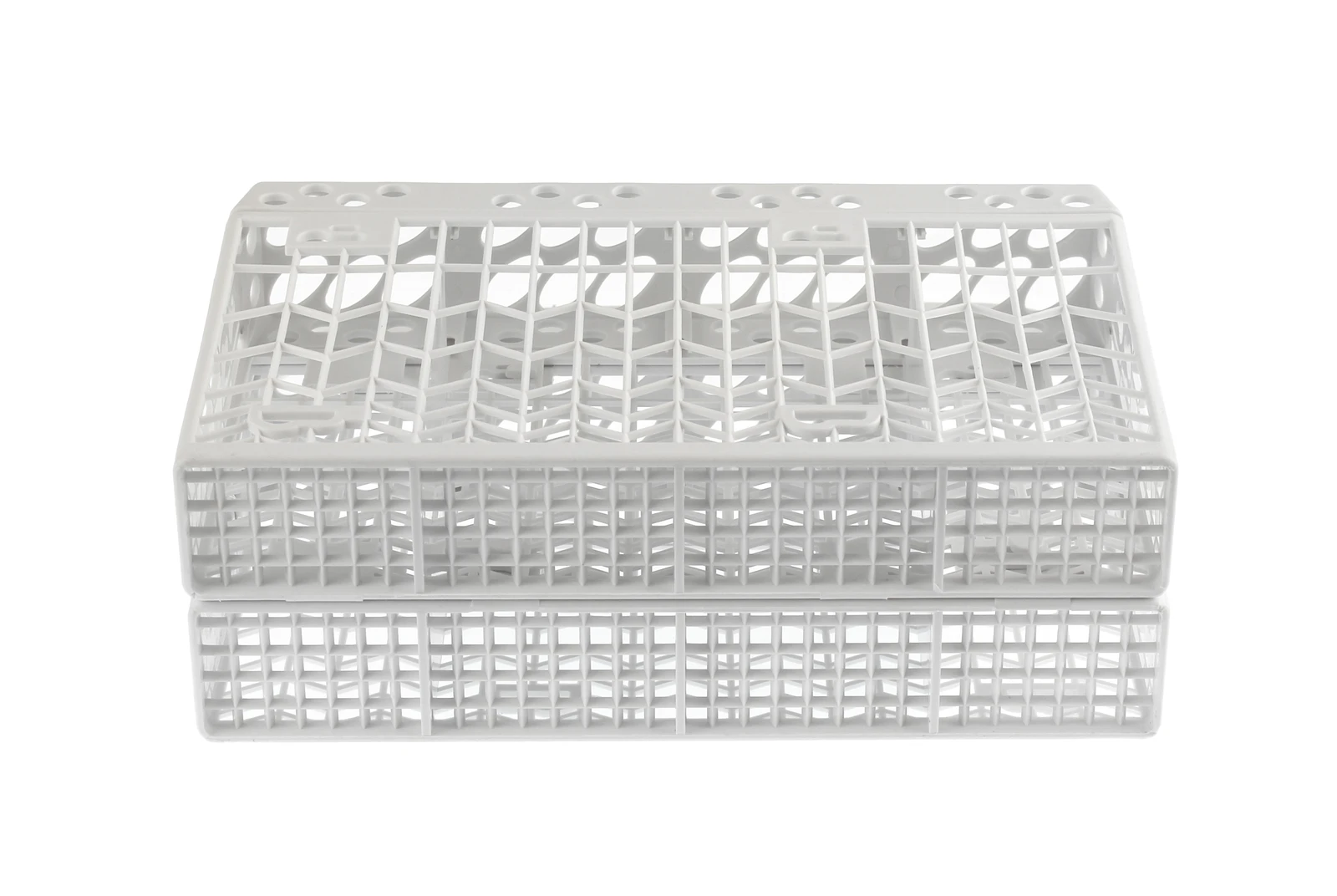 White Silverware Basket
