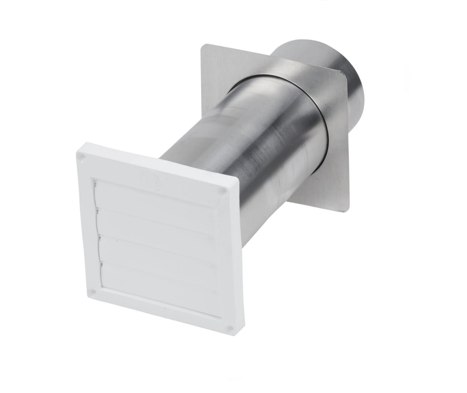 White Flush Mounted Louvered Vent