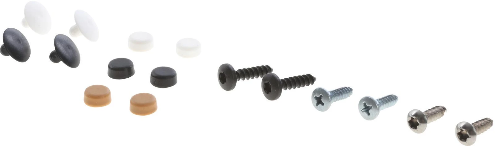 Set With 2x2 Screws And Caps For Base Socket Mounting