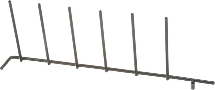 Flip Tine Upper Rack, Right Side, Rear, Dark Grey