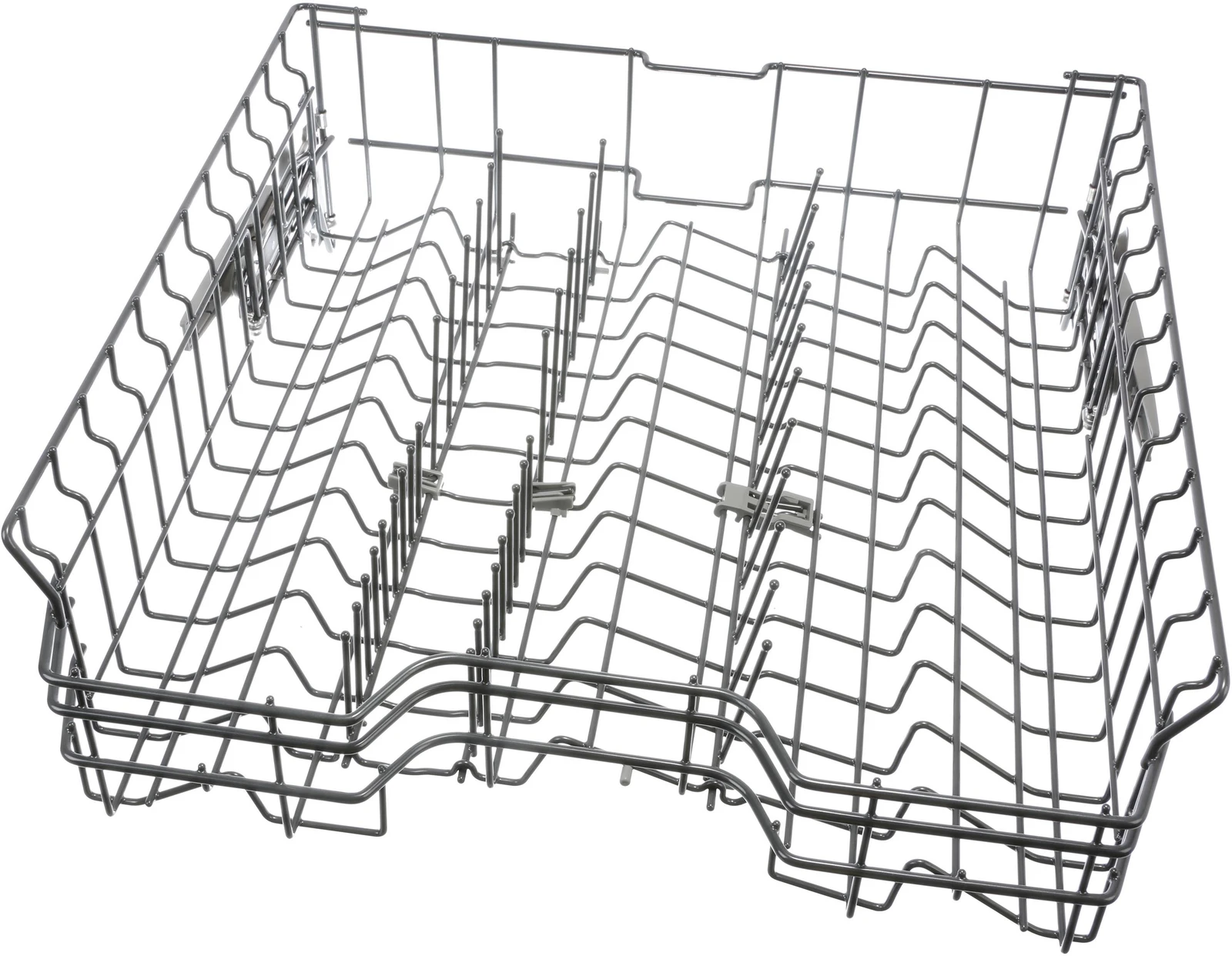 Crockery Basket Upper Rack Dark Grey, 6 Flip Tines Dark Grey, Rackmatic