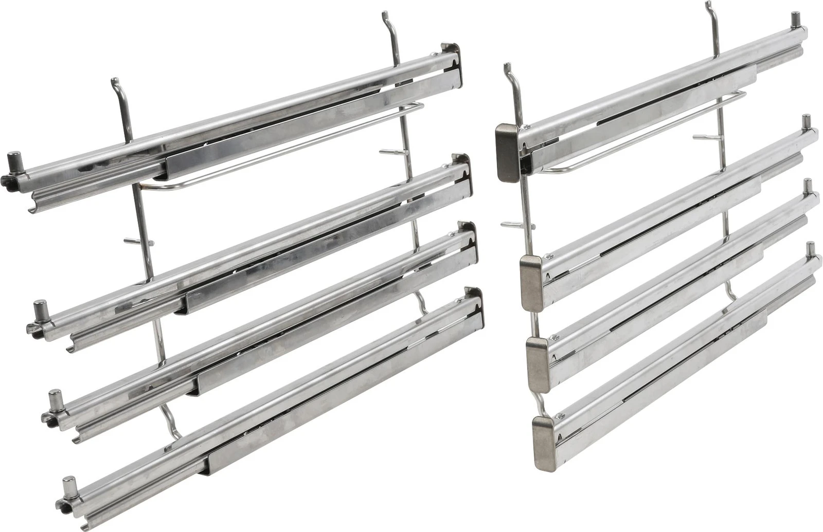 Full Extension Rails 4-Fold Telescopic Pull-Out Rack, Not For Pyrolysis, Max. 15 Kg