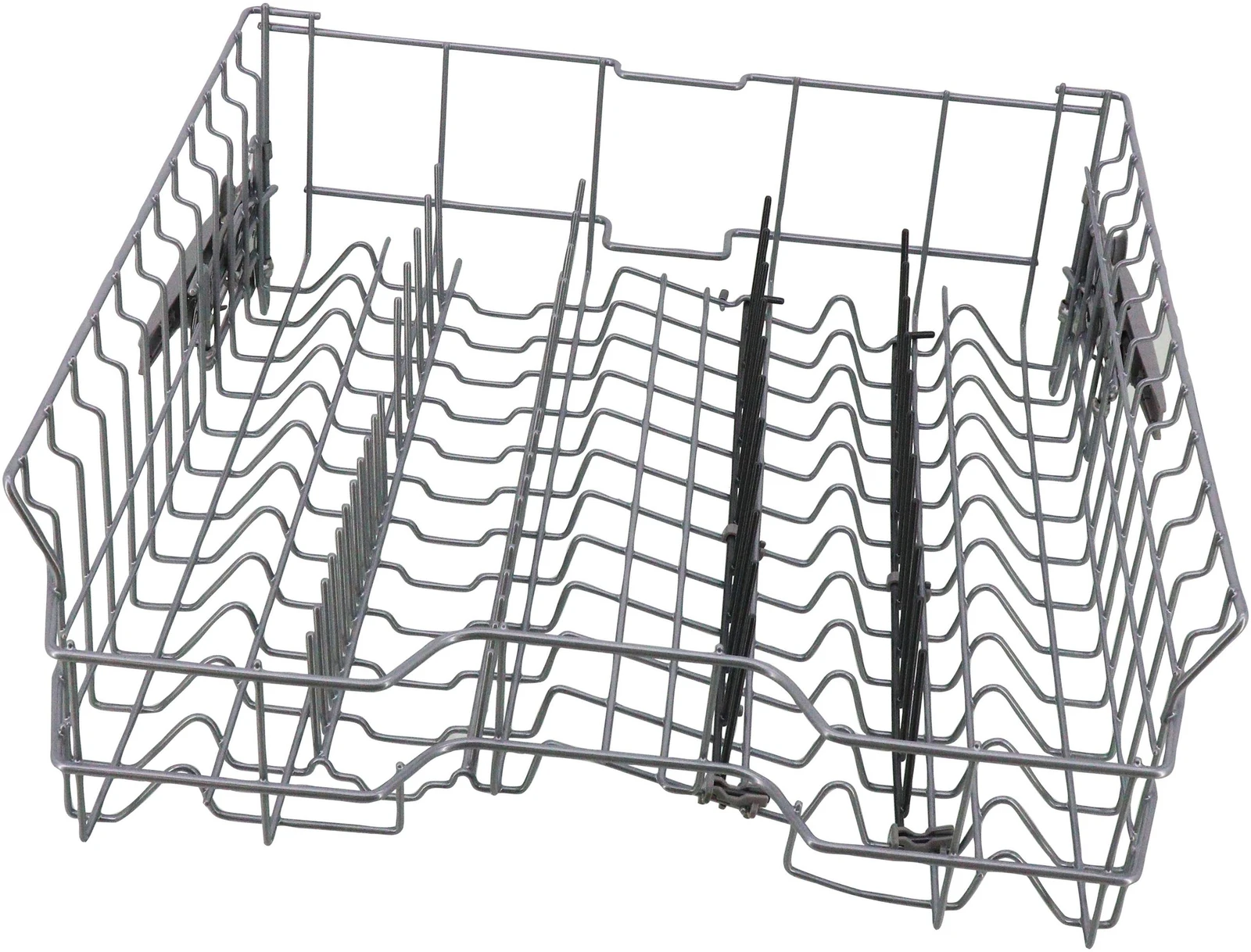 Upper Rack, Silver, Rackmatic, W/ 2 Dark Gray Flip Tines